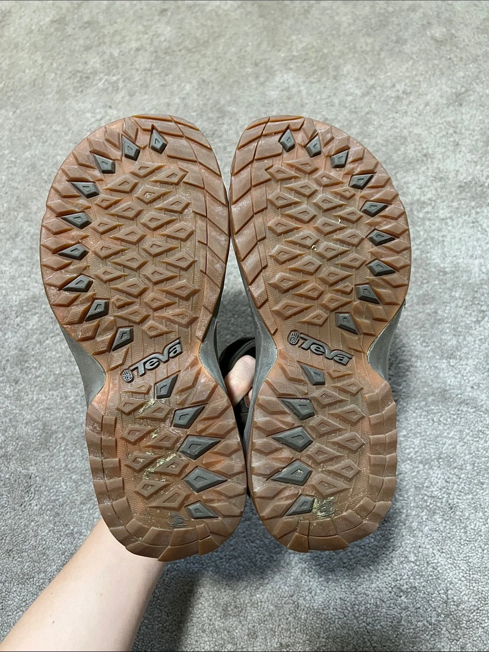 TEVA Men’s Terra Fi Lite Green Camo Brown Strap Sandal Size 8.5